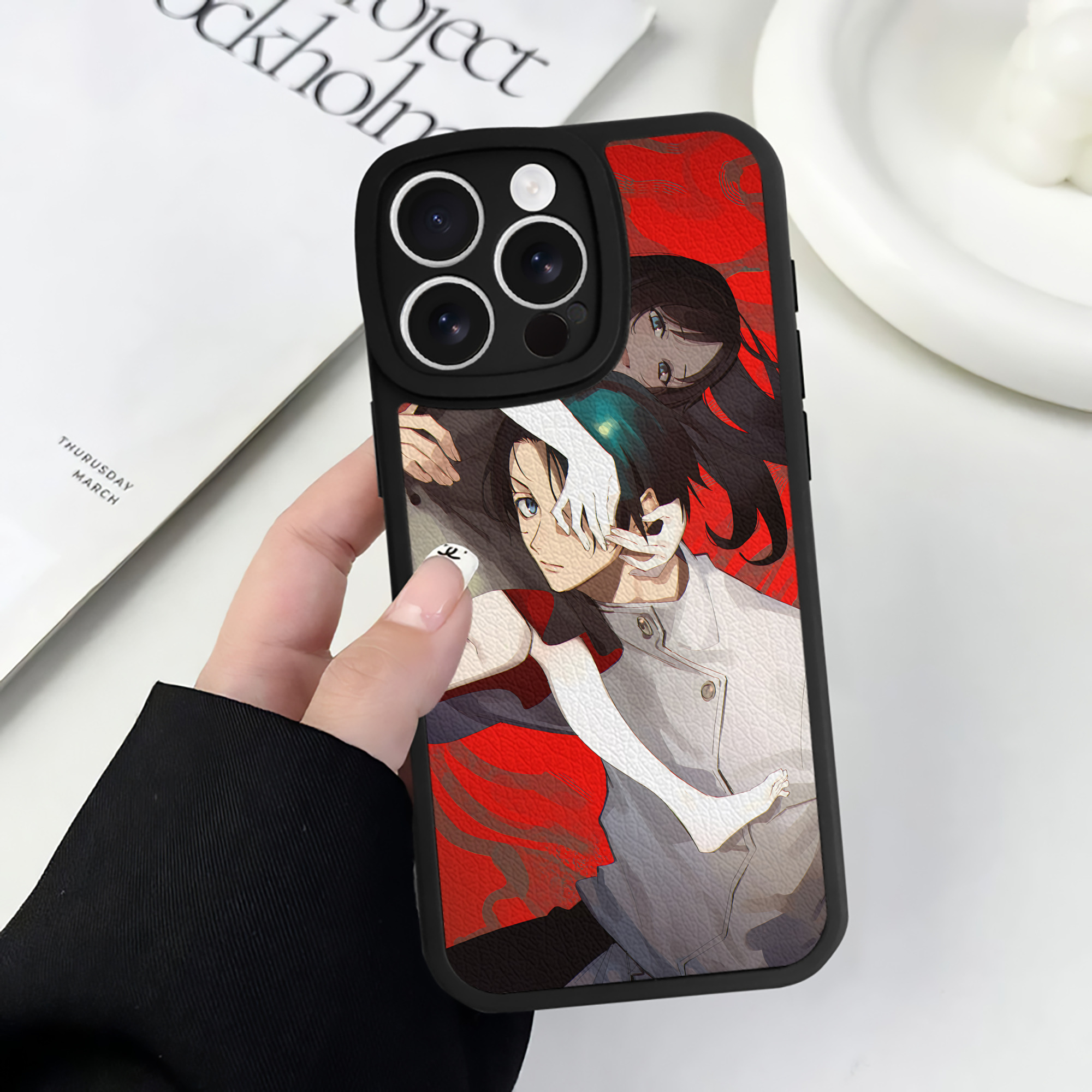 （画像用） 呪術廻戦 Jujutsu Kaisen 【iPhone 16シリーズ対応】シリコンスマホケース（レザー調） 材質：シリコン